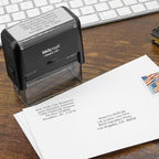 MaxMark Customized Self Inking Stamp - Up to 6 Lines of Text - Large & Wide Size - Choose from 15 Ink Colors