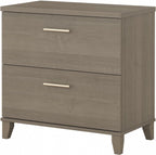 Bush Furniture Somerset 2 Drawer Lateral File Cabinet in Ash Gray