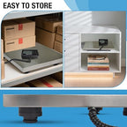 Large 440lbs Shipping Scale, 15"X 12" Platform Heavy Duty Stainless Steel Platform for Postal Industrial Floor Business Office Home Warehouse Package Luggage