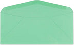 EnDoc #9 Colored Envelopes - 100 Pack - Green Pastel Color 3 7/8 x 8 7/8 envelope, Letter Size, For Home, Offices, Holiday, Invoices and Mailings