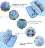 Pencil Case Pen Bag Holder Pouch Large Handle Big Capacity Desk Organizer Storage Marker Box Stationary Makeup Cosmetic Double Zippers for School Office Students Teen