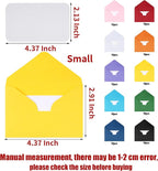 jiebor 100 Sets Small Envelopes with Small Blank Gift Business Card Wedding Invitation Pocket Envelopes for Graduations Wedding Shower Holiday 4.37 x 2.91 Inch