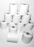 CompuLabel Direct Thermal Labels, 4-Inch x 8 Inch, White, Roll, Permanent Adhesive, Perforations Between Labels, 200 per Roll, 12 Rolls per Carton (530717)