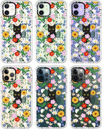 MOSNOVO Case for iPhone 12 & iPhone 12 Pro, [Buffertech 6.6ft Military-Grade Drop Protection] [Anti Peel Off Tech] Clear TPU Bumper Phone Case Cover Design - Black Cat in Garden