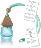 Car Diffuser Instruction Cards | Physical Printed 2" x 3.5" inches Business Card Size | Car Diffuser Supplies | White with Black Design