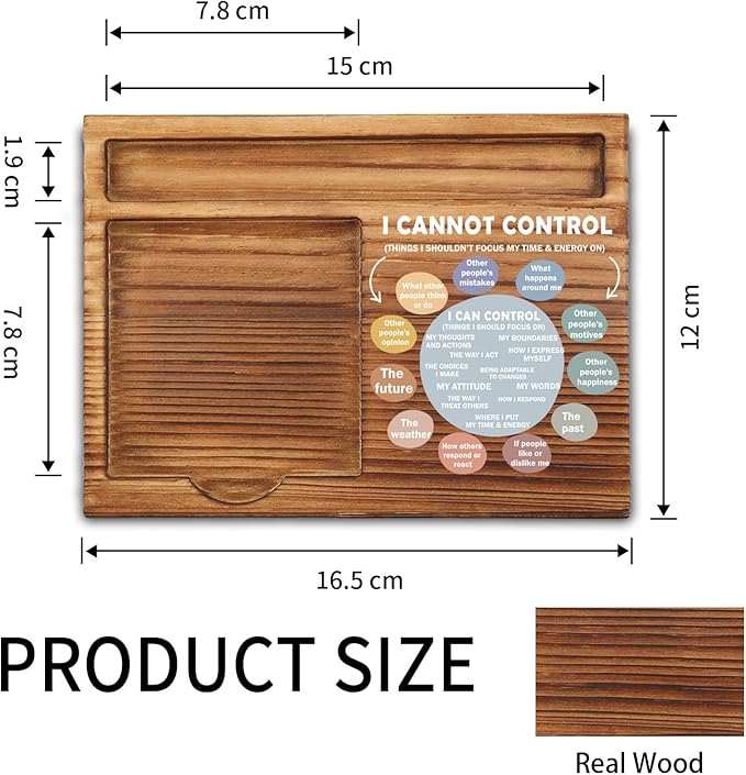 vizuzi Things I Can Control Sticky Note Holder, Gifts for School Psychology, Counselor Office Decor, Mental Health Therapist Gifts CBT DBT Therapy Counseling Anxiety Self-Stick Note Pad Holders ZSS36