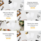 ValBox #1 Coin Envelopes 500Pcs/Box 2.25 x 3.5 Small Parts Envelope with Gummed Flap for Home, Garden or Office Use, White Kraft Seed Envelopes