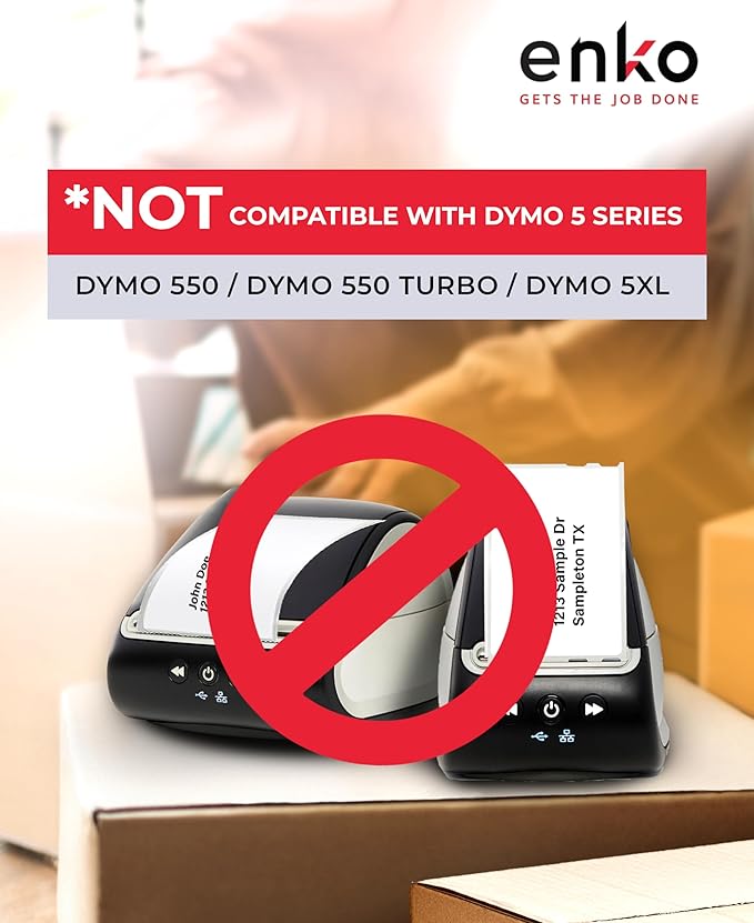 enKo (12 Rolls, 3,600 Labels) Address, Shipping & Barcode Labels 30256 (2-5/16 x 4") Compatible for Dymo LabelWriter