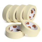 General Purpose Masking Tape 1.41 Inches x 60 Yards, Beige White Painters Tape for Painting, Labeling, DIY Arts Crafts, Home Office School Projects, 6 Rolls