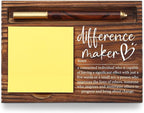 Difference Maker Gift, Difference Maker Appreciation Thank You Gift for Employee Coworker Teacher Mentor Coach Mentor Leader, Difference Maker Company Gift Desk Self-Stick Note Pad Holders TZP09