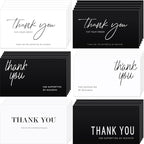 120 Pieces Thank You for Your Order Cards Customer Appreciation Note Cards Thank You for Supporting My Business Card for Small Business Owners Stores Online Retailers 3.5 x 2 Inch(Black, White)