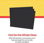 School Smart Railroad Poster Board Paper, 22 x 28 Inches, 6-Ply, Black, Pack of 25