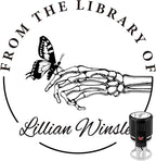 Custom Self-Inking Stamps | Personalized Book Stamp Gift for Book Lovers | 5 Ink Colors (Style01)