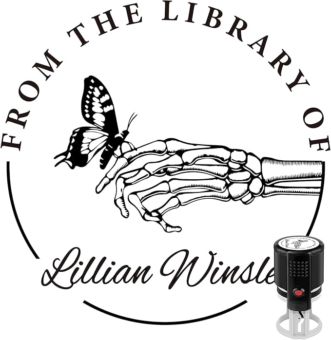 Custom Self-Inking Stamps | Personalized Book Stamp Gift for Book Lovers | 5 Ink Colors (Style01)