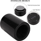 WORHE Natural Marble Pen Holder, Stylish Stone Caddy for Desk, Multi-Purpose Makeup Brush and Office Supply Storage Organizer, Desks Accessory Toothbrush Cup for Home School Black (DL003)