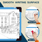 Dry Erase Calendar Whiteboard, Magnetic White Board Calendar Dry Erase Board, 16" X 12" Monthly Calendar Board Small Wall Hanging Planner Memo Whiteboard for Home, School, Office, Kitchen (Blue)