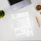 | Meeting Notebook for Work | 8.25" x 11.75" | Project Planner | Simple Design | Multiple Layouts | Office and Business Planner (Black, Meeting Planner - Portrait)