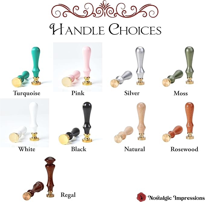 Custom Monogram Wax Seal Stamp with Intertwined Initials for Personalized Letters and Wedding Invitations-Multiple Design Options-USA Handcrafted