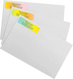 Cascading Rainbow Medley Personalized Return Address Labels with Elegant Plastic Dispenser - Roll of 250 Custom Stickers