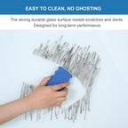 Dex Board 72" x 48" Large Glass Whiteboard 6' x 4' Frameless Tempered Glass Dry Erase Board with Marker Tray for Interactive Office, Wall Mounted Frosted Glass Whiteboard