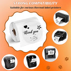 HuiJuKeJi 3 Rolls Transparent Round Thermal Labels, 2 Inch Circle Adhesive Direct Sticker Paper for Phomemo M220/M221/M100/M110/241BT, Multipurpose Clear Custom Sticker Label-140pcs/Roll