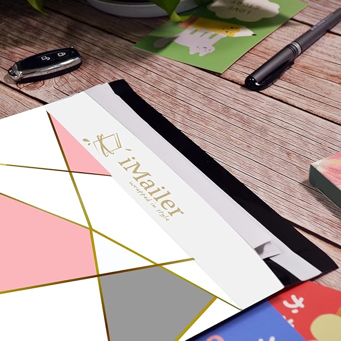 200 Count - 6x9 inch Poly Mailers Envelope Triangular Custom Mailing Shipping Package Bags-Self Seal…