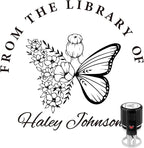 Custom Self-Inking Stamps | Personalized Book Stamp Gift for Book Lovers | 5 Ink Colors (Style02)