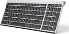 iClever BK10 Bluetooth Keyboard, Universal Bluetooth 5.1 Wireless Keyboard with Number Pad, Ergonomic Design, Multi-Device Compatibility, Stable Connection for Mac, iPad, iPhone, Android, Windows