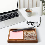 10th Work Anniversary Sticky Note Holder, Thank You Appreciation 10 Year Work Anniversary Decor Gifts for Women, Employee, Him, Her, Happy 10th Work Anniversary Self-Stick Note Pad Holders GSH32