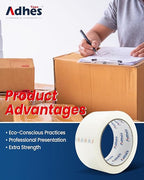 ADHES Heavy Duty Packing Tape, 36 Rolls, 1.88 Inch x 55 Yards, 2.7 mil Clear Shipping Tape Strong & Durable Package Tape for Shipping, Moving, Mailing and Sealing