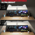 Honeywell LED Desk Lamp with Clamp, HJ3 Sunturalux Architect Desk Lamp for Home Office, Eye-Caring Computer Desk Light 22W 4 Color Modes Clip on Light Stepless Dimming Task Lamp for Working