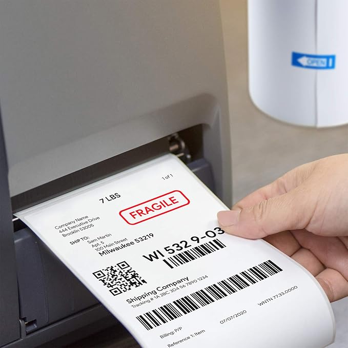 Karat [4x6 - Rolls] Direct Thermal Shipping Label Rolls – Compatible with Rollo and Zebra Printers (90 Labels/Roll) (300 Labels per roll, 4"x6")