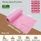 Honeycomb Packing Paper, 12" x 200' Packing Paper Substitute Alternative for Bubble Cushioning Wrap for Moving Shipping Packaging, Recyclable Moving Supplies Bubble Packing Wrap Roll-Pink
