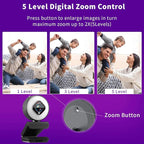 Angetube Streaming Webcam 1080P with Ring Light - HD Web Camera with Digital Zoom Autofocus for Computer PC Laptop Mac 962 USB Web Cam for Gaming Xbox Google Meet