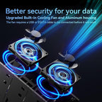 8 Bay Hard Drive Enclosure with Cooling Fan for 2.5/3.5" SATA HDD/SSD with USB A/C 3.0 Cable, 3.5 Hard Drive Enclosure Supports 160TB Capacity, Tool-Free HDD Enclosure, DAS(NO RAID/NAS)