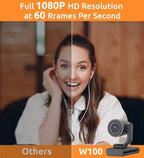 TOUCAN 1080P Webcam with Microphone,FHD Streaming Camera with 1080P/60fps,Privacy Protection Plug Play Ultra Compact Web Cam w/ 89°View for Computer/Meeting/Online Classes/Zoom/YouTube