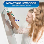 SFAIH Dry Erase Markers Chisel Tip with Magnetic Whiteboard Eraser, 72 Bulk 12 Assorted Colors White Board Markers for Teachers, Versatile Lines, 1s Quickly Dry, Perfect for Classroom and Office