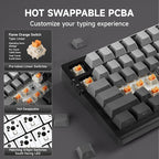G98 PRO Wireless Mechanical Keyboard, Tri-Mode Connection Gaming Keyboard, Hot Swappable Custom Gasket Structure Pre-lubed Linear Switches Double Shot PBT Keycaps RGB LED Backlit Gradient Black