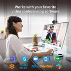 j5create 4K Wide Angle Webcam with Microphone/Privacy Cover for Video Conferencing, Streaming, Recording and Online Teaching, Supports Zoom, Skype, Teams, OBS and More (JVU430)