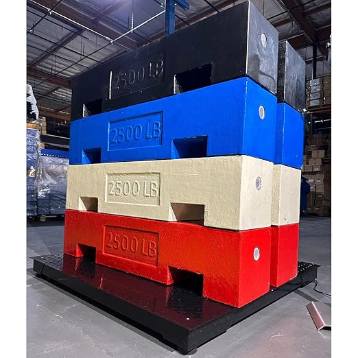 SellEton SL-700-3x3 36" x 36" Industrial Floor Scale, Accurate Pallet Scales with Metal Indicator for Warehouse Shipping | 5000 lbs x 1 lb