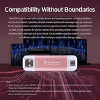 Transcend 2TB External SSD, Up to 1,050MB/s, USB 3.2 Gen 2 Portable SSD, 2-in-1 Type C &Type A, USB Hard Drive for Steam Deck, ROG Ally, MSI Claw, Windows&Mac, iPhone&iPad, Android, PS5&Xbox, Smart TV