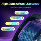 FLASHFORGE Chameleon Rapid PLA Filament 1.75mm Nebula Purple, PLA Color Shift High Flow Speedy 3D Printer Filament, Max 500mm/s Fast Printing, Display Shimmering Effects from Various Angles and Light