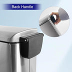 Bathroom Trash Can with Lid，5L/1.3 Gallon Trash Can with Removable Liner Bucket, Small Garbage can for Bathroom,Bedroom,Home Office,Silver