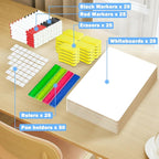25 Pack Dry Erase Boards 9'' x 12'' Mini Double-Sided Whiteboards Safe Rounded Edges, Includes 25 Erasers, Markers, Rulers & 50 Clips, Perfect for Students, Teachers, School & Office Use