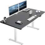 VIVO Electric 71 x 36 in Standing Desk, Memory Height Adjustment, 1B Series, Black Top White Frame, DESK-KIT-1W7B-36