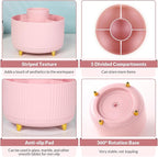 SKYDUE 360 Rotating Multipurpose Organizer - Cute Rotating Pen Holder with 5 Slots for Art Supplies, Office, School, Home