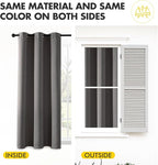 MIULEE Short Curtains for Windows - Grey Blackout Half Window Curtains Thermal Insulated Privacy Drapes for Kitchen Bedroom Bathroom Grommet Top Small Basement Tiers W40 x L36 Inch 2 Panels