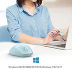 TECKNET Bluetooth Mouse, 4800 DPI Wireless Mouse, 2-Year Battery 6 Adjustable DPI, 6 Buttons Compatible with Laptop/Windows/Computer - Lightblue