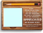 Appreciation Sticky Note Holder, Inspirational Thank You Appreciation Quote Gifts for Leader Boss Women Mentor Coach Manager Employee Coworker Self-Stick Note Pad Holders ZSS20