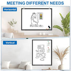 H-Qprobd White Board Dry Erase 4' X 3', Magnetic Dry Erase Board for Wall 48" X 36" Aluminum Frame, Hanging Whiteboard for Home, School, Office, Kitchen
